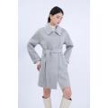 Coats And Jackets Women's Classic Lapel Belted Long Coat Factory