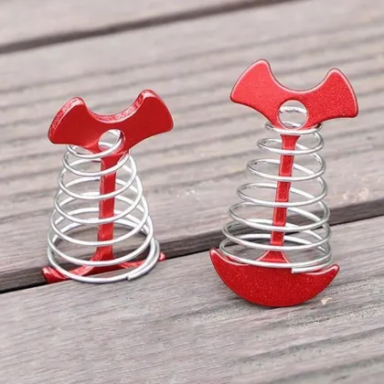 Red Fish Bone Style Floor Nail Tent Peg, Pathway Camp Wind Rope Anchor Hook