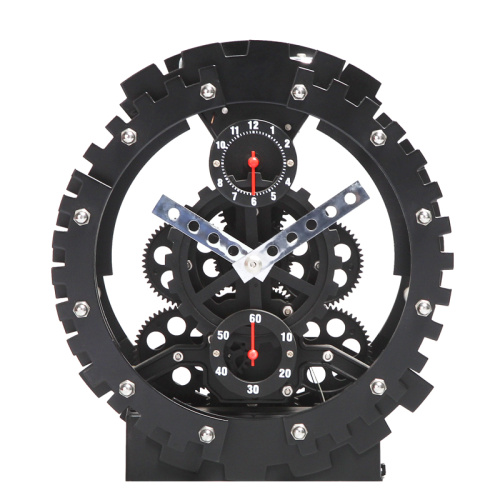 Germany Black Round Table Gear Clock