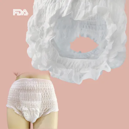 Natural comfortable lady organic cotton period underwear