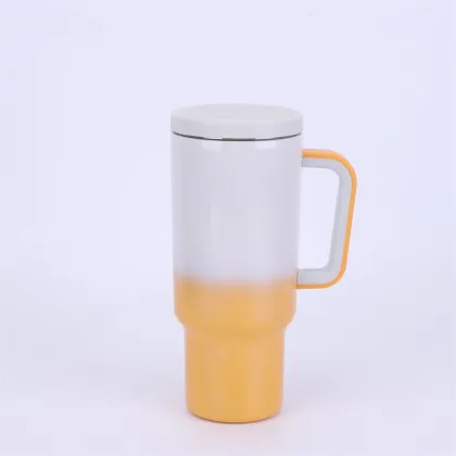 Gradient Rainbow Paint Vacuum Handle Car Cup