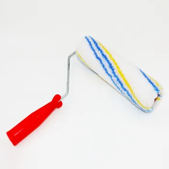 PP Handle Synthetic Fiber Red Paint Roller Brush