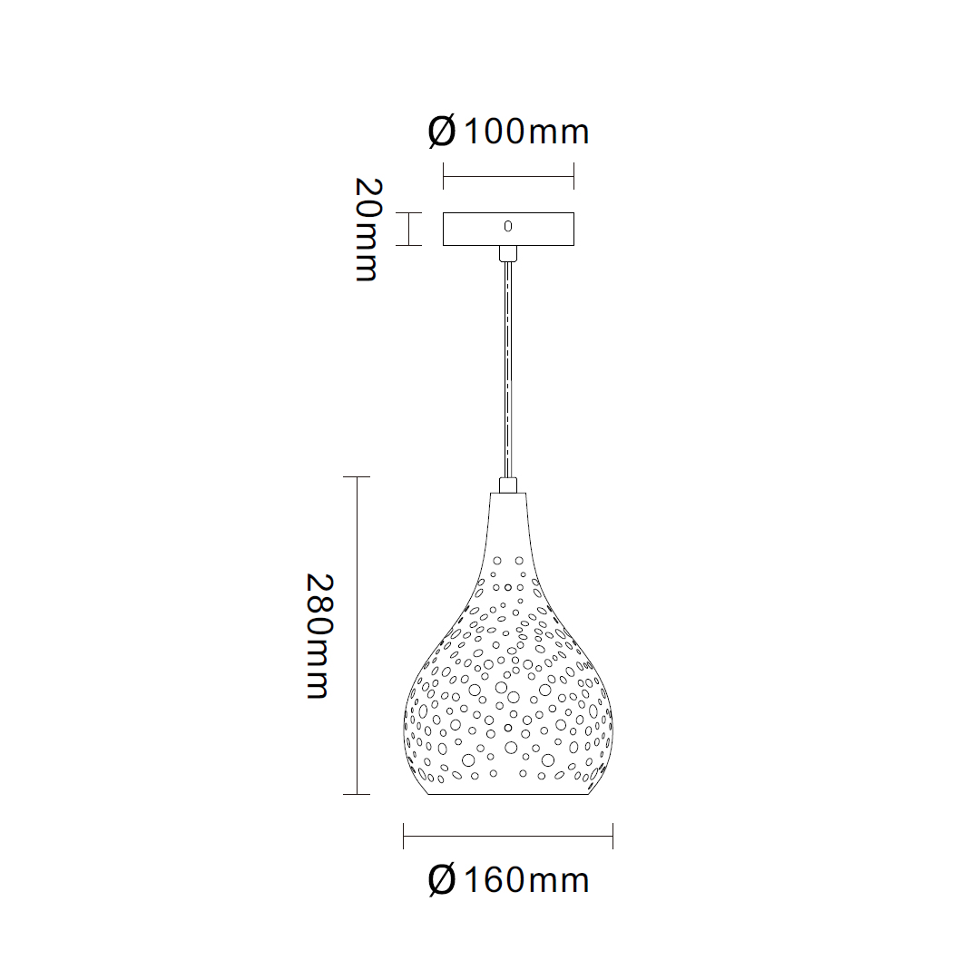 Plaster Pendant Lamp White for Dinning Room -10