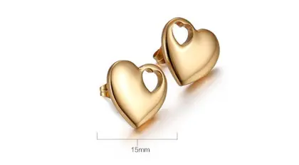 Hollow Love Golden Earrings