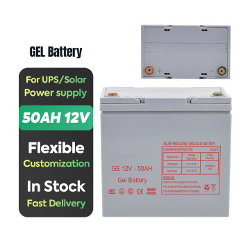 High-Quality 12V 50AH Gel Battery and 12V 33Ah Pure Lead Battery for Solar Power Systems and UPS Applications