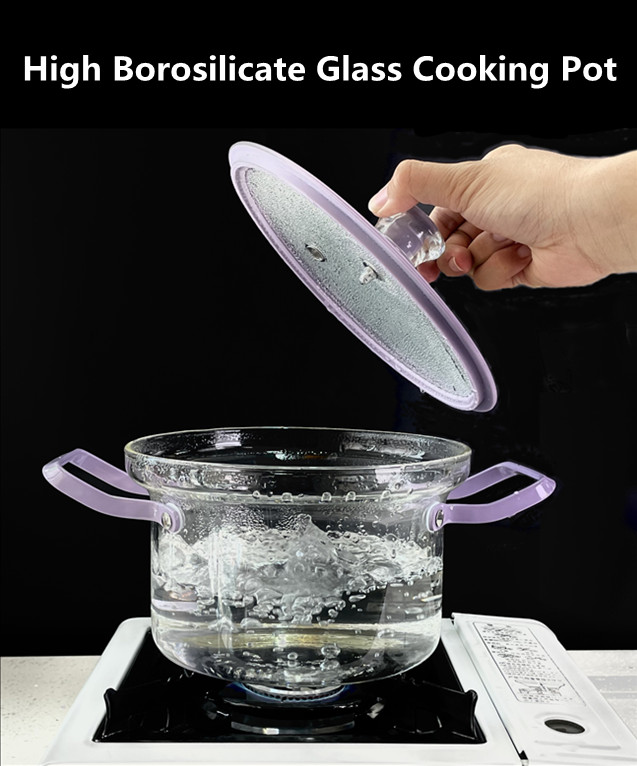 Directly heated glass soup pot
