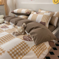 Hojas de cama impresas de estilo nórdico de HogarTextile Rey de algodón