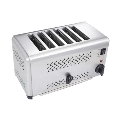 Electric Toaster: Commercial 6-Tank Toaster Electromechanical Breakfast Baking Equipment