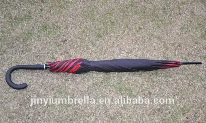 Black straight umbrella flower shape straight umbrella