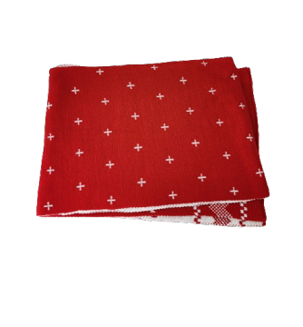 Knitted Red Christmas Tree Scarf - Warm Autumn Winter Gift for Students and Couples