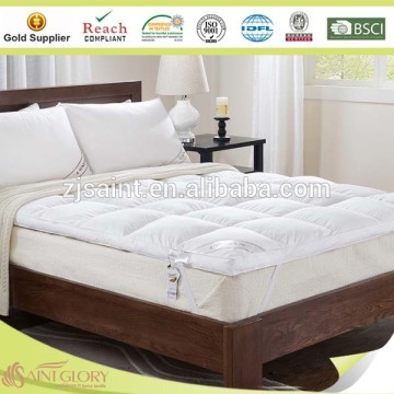 White washed hypoallergenic duck down mattress topper