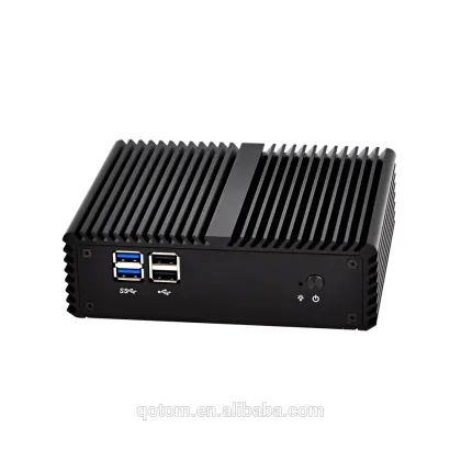 Mini Computer Hareware Celeron 3215U Mini PC Nuc Qotom pfsense fanless mini desktop computer mac pc