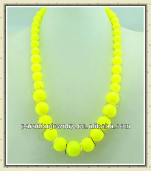 2013 Spring fashion jewelry colorful beaded necklace for women NE-23081-3