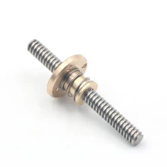 diameter 8mm lead 2mm lead screw Tr8x2 with anti-backlash nut