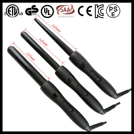 China manufacturer Bidisco 45w lcd display conical black hair curler ce approved