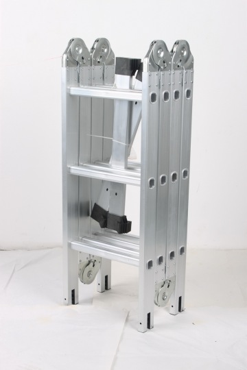 Easy folding aluminum multipurpose ladder