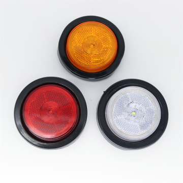 Luces de marcador lateral de remolque redondo LED de 12 V -24 V: ámbar/rojo/amarillo/blanco, impermeable