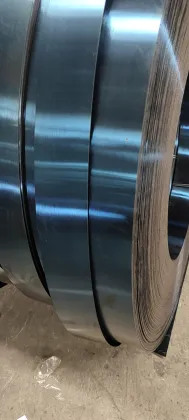 Hardened blue steel strip for putty knife