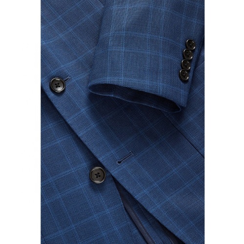 Trend Classic Cobalt Blue Check Plaid Noble Suit