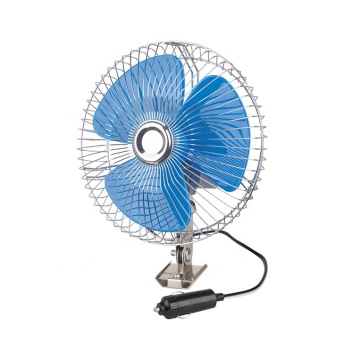 12V DC Single Head Electric Car Cooling Fans - 6 Inch & 8 Inch with Cigarette Lighter Adapter