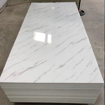 China Thin Bathroom Shower Room Wall Panel Calacatta White Acrylic Corian Solid Surface Sheets Acrylic Countertop Slabs