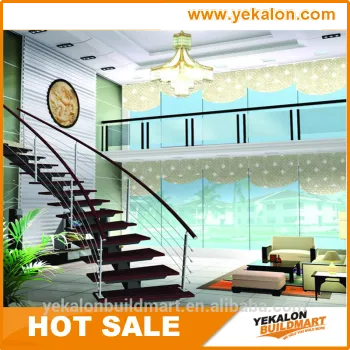 Latest professional modern curved steel staircase