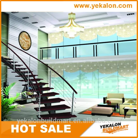 Latest professional modern curved steel staircase