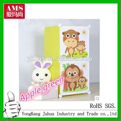 Kids storage cabinets with cartoon doors