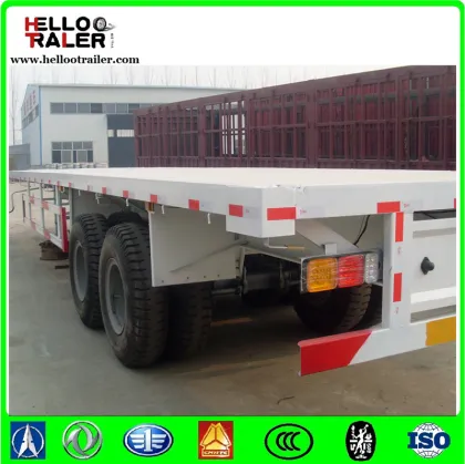 2axle flatbed truck used trailers platform semi trailer for sale