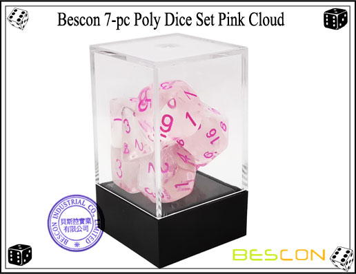 Pink Cloud Dice Set-3