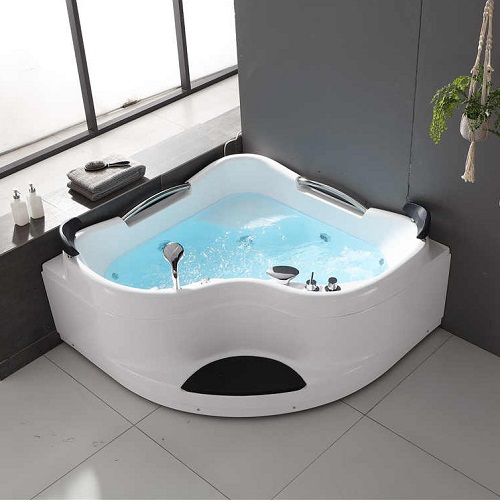 Hot tub spa massage acrylic sulok whirlpool para sa dalawang tao massage bathtub