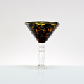 Cup de vin en verre à imprimé léopard à imprimé en verre
