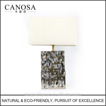 Luxury black mother of pearl inlay table lamps for Hotel and Home