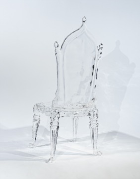 Transparent European Castle Crystal Throne Chair