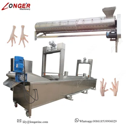 Automatic Chicken Feet Peeling Line and Chicken Feet Feeling Machine