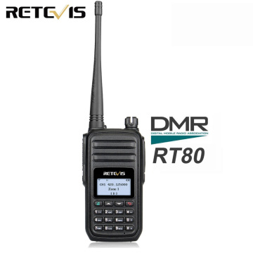 RETEVIS RT80 Ham Radio DMR Digital Walkie Talkie 5W UHF VOX FM Radio Portable Two-Way Radio Amador Analog/Digital Transceiver