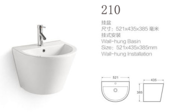 Ceramic Wall Hung Sinks for Europea Market (210)