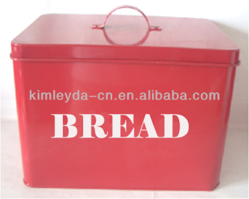 red bread storage bin