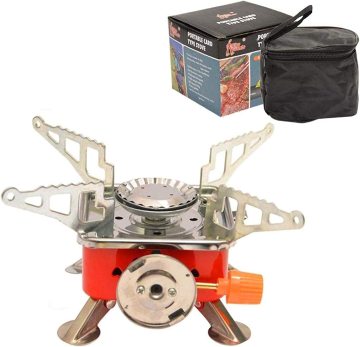 2800W Portable Folding Mini Gas Stove with Windshield for Camping