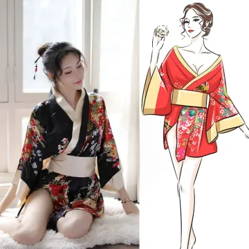 Japanese Kimono Silk Sleepwear: Yukata Costumes & Satin Pajamas