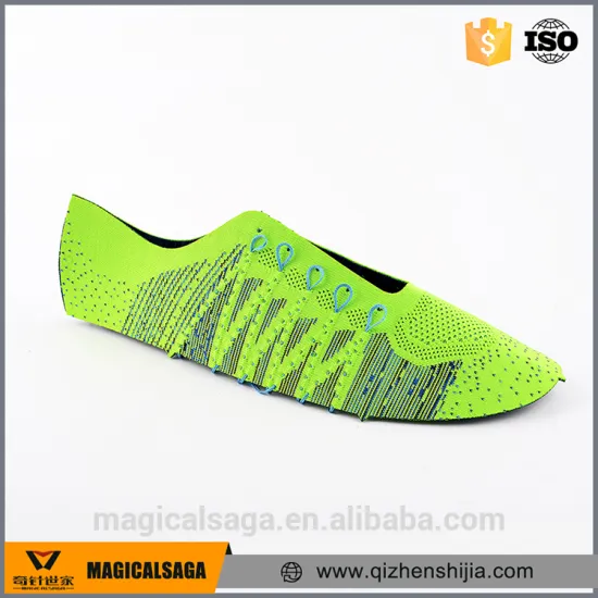 Best quality cotton green knitting vamp for running shoes