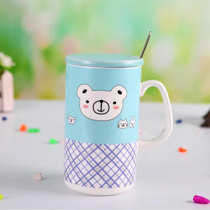 Animal Ceramics Coffee Mug with Cover