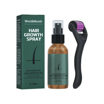 Crescita naturale del pane biologico Olio essenziale Kit di cura della barba da uomo con spray per la crescita