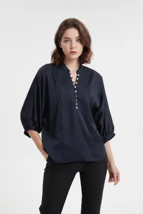 lady solid blouse shirt printed shirt office shirt