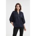 Lady Solid Bluse Hemd gedrucktes Hemd Bürohemd