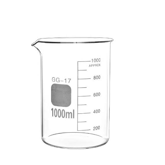 1000 ml de borosilicate 3,3 Bécher en verre avec bec