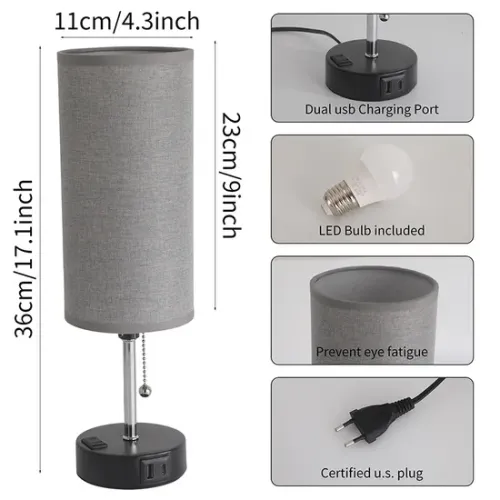Регулируемая светодиодная лампа для спальни с USB