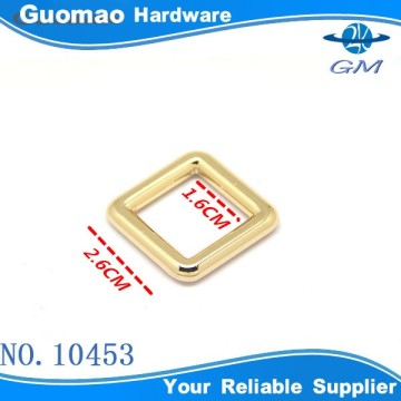 Head leather customized light gold square ring