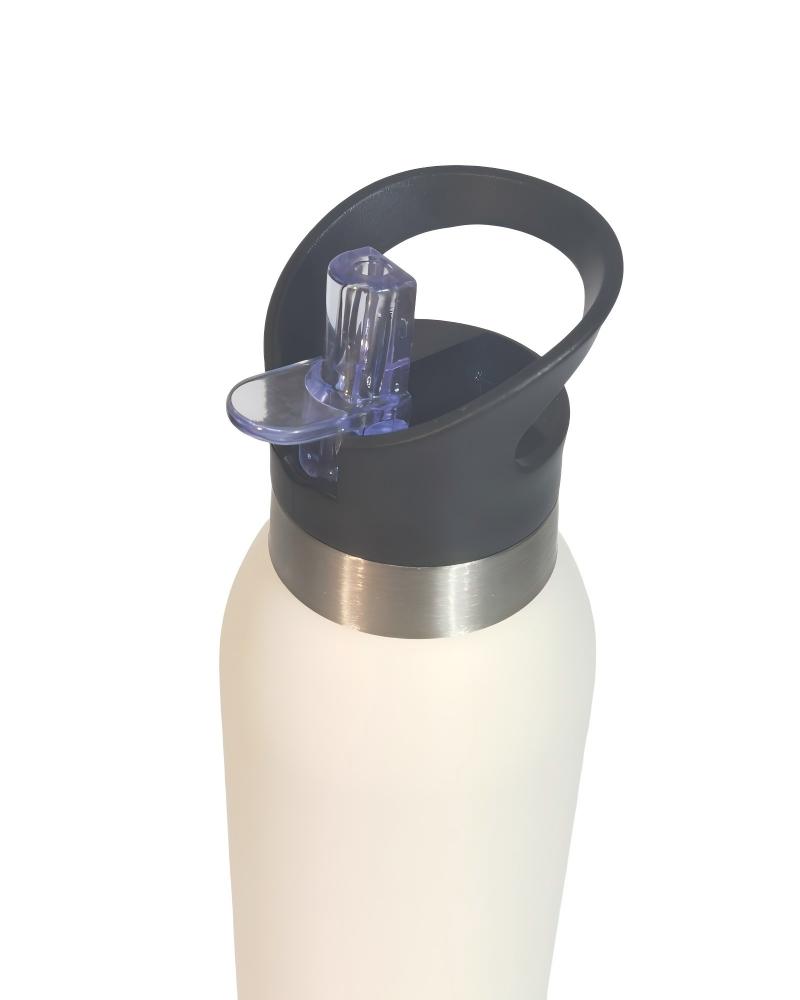 304 double wall water bottle with straw