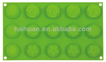 15-cavity flower shaped silicone mould